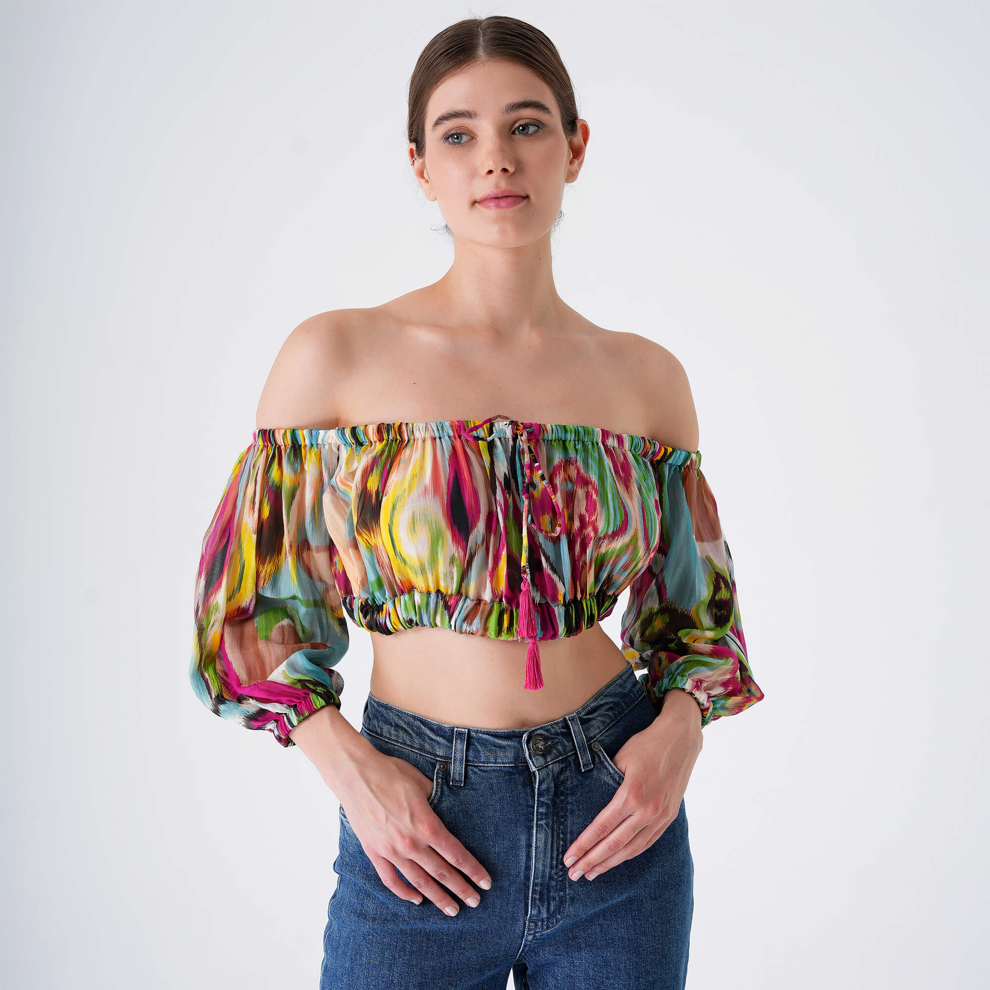 Etro - Multicolor Batik Crop Top